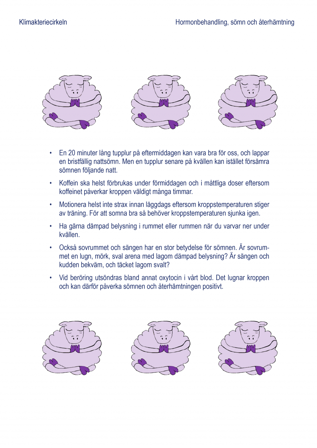 En pdf med mer text om sömn
